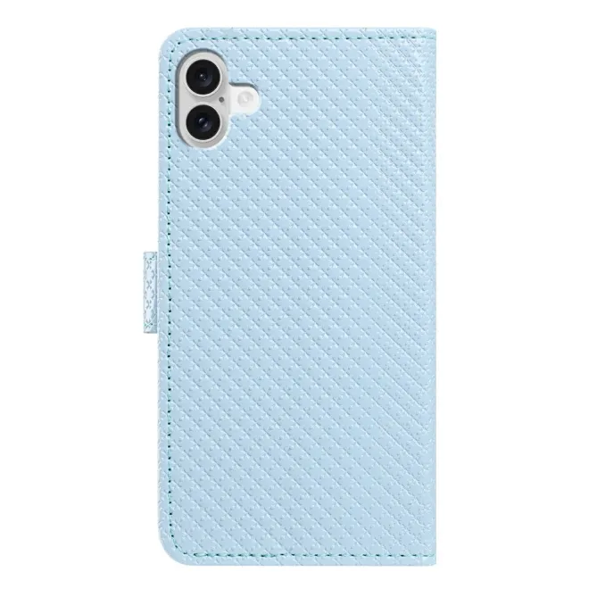 Housse iPhone 16 Plus texture diamant avec dragonne