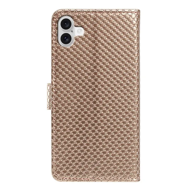 Housse iPhone 16 Plus texture diamant avec dragonne