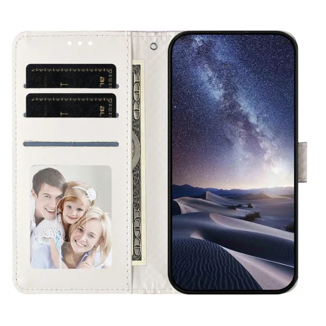 Housse iPhone 16 Plus texture diamant avec dragonne