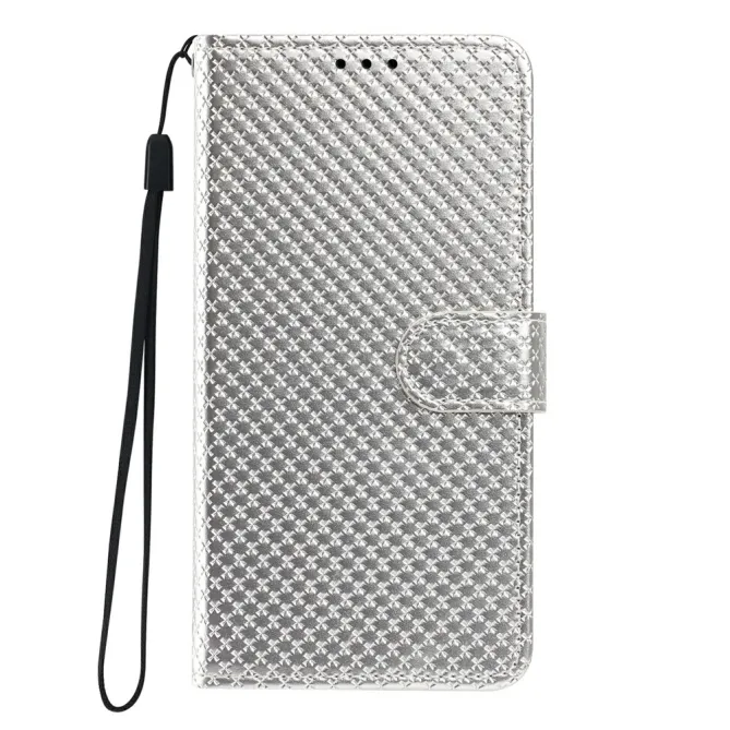 Housse iPhone 16 Plus texture diamant avec dragonne