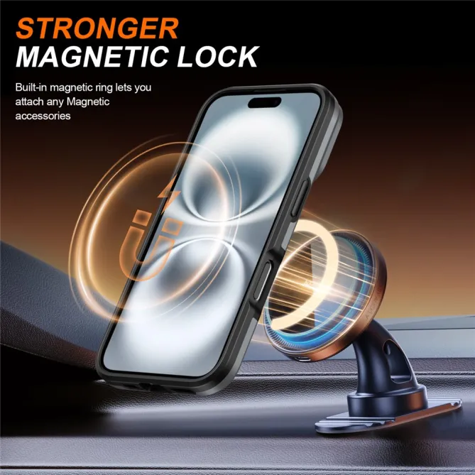 Coque iPhone 16 Plus magnétique cache caméra coulissant anneau rotatif