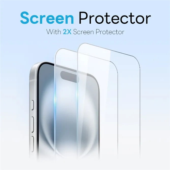 Coque iPhone 16 Plus magnétique mate pack 5 en 1 avec 2 verres trempés et 2 films objectifs