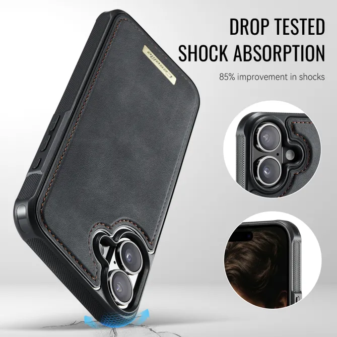 Coque iPhone 16 Plus simili cuir magnétique C69 Series