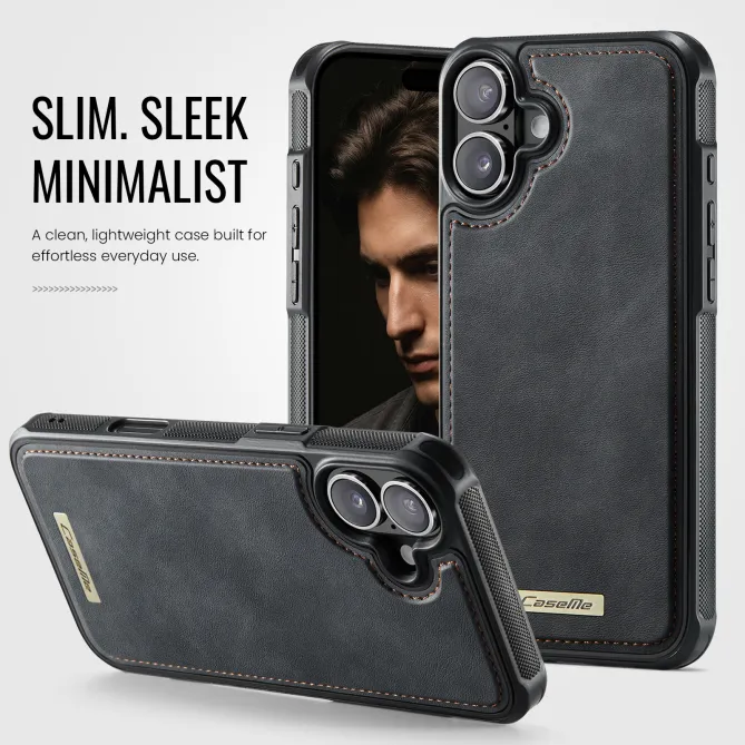 Coque iPhone 16 Plus simili cuir magnétique C69 Series