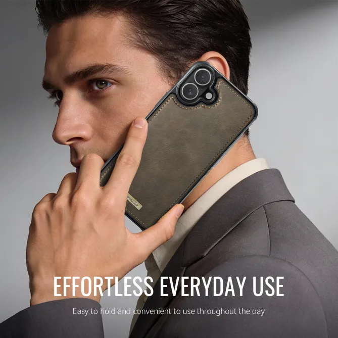 Coque iPhone 16 Plus simili cuir magnétique C69 Series
