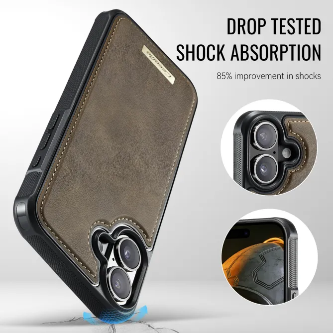 Coque iPhone 16 Plus simili cuir magnétique C69 Series