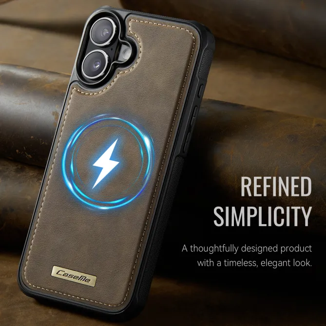 Coque iPhone 16 Plus simili cuir magnétique C69 Series