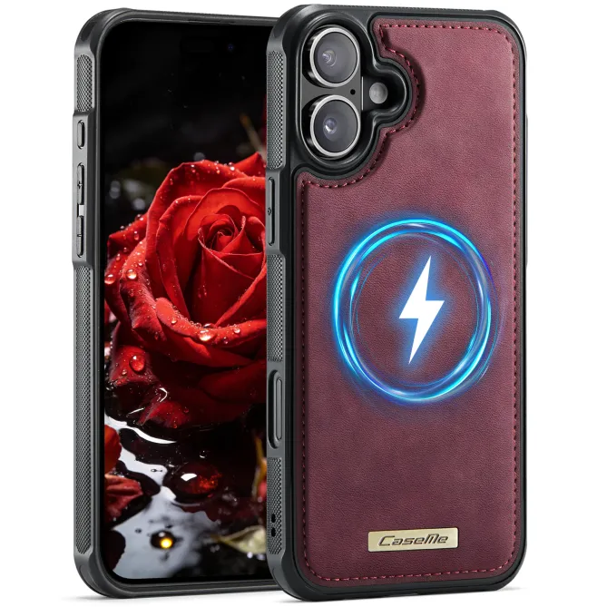 Coque iPhone 16 Plus simili cuir magnétique C69 Series