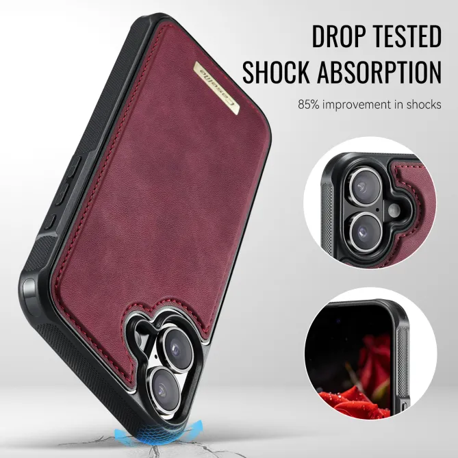 Coque iPhone 16 Plus simili cuir magnétique C69 Series