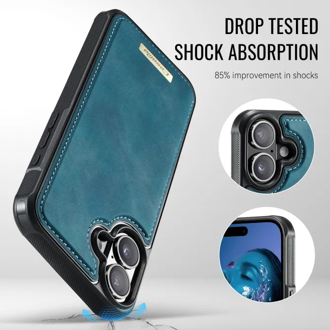 Coque iPhone 16 Plus simili cuir magnétique C69 Series