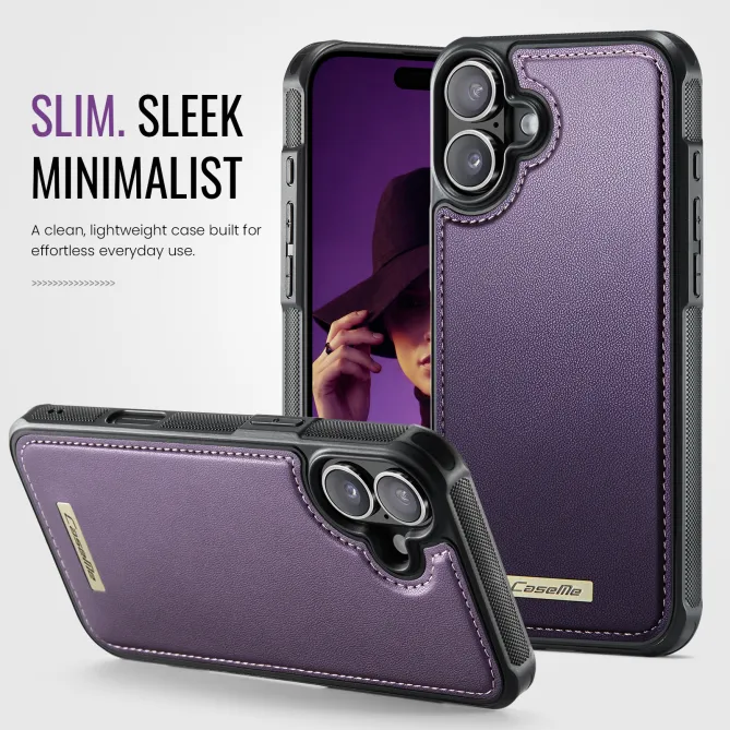 Coque iPhone 16 Plus simili cuir magnétique C69 Series