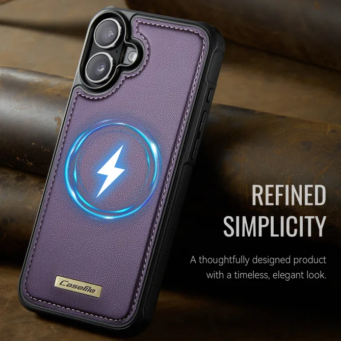 Coque iPhone 16 Plus simili cuir magnétique C69 Series