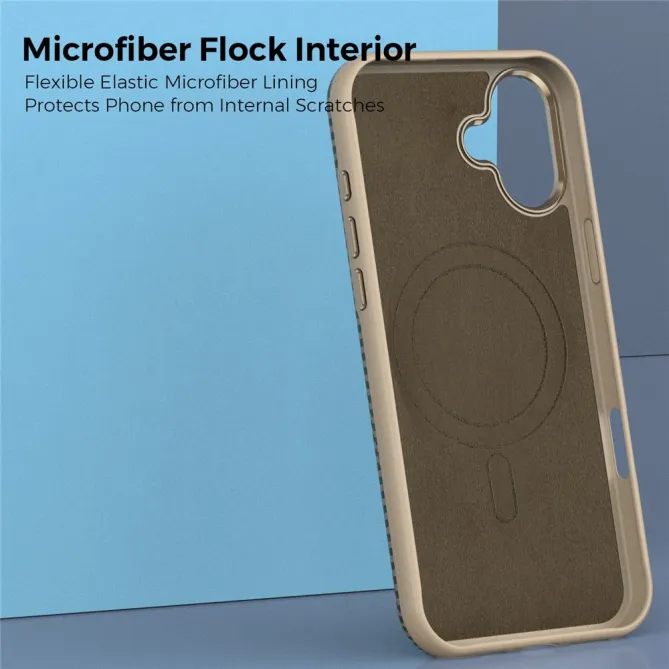 Coque iPhone 16 Plus texture carbone compatible MagSafe cadre caméra métal