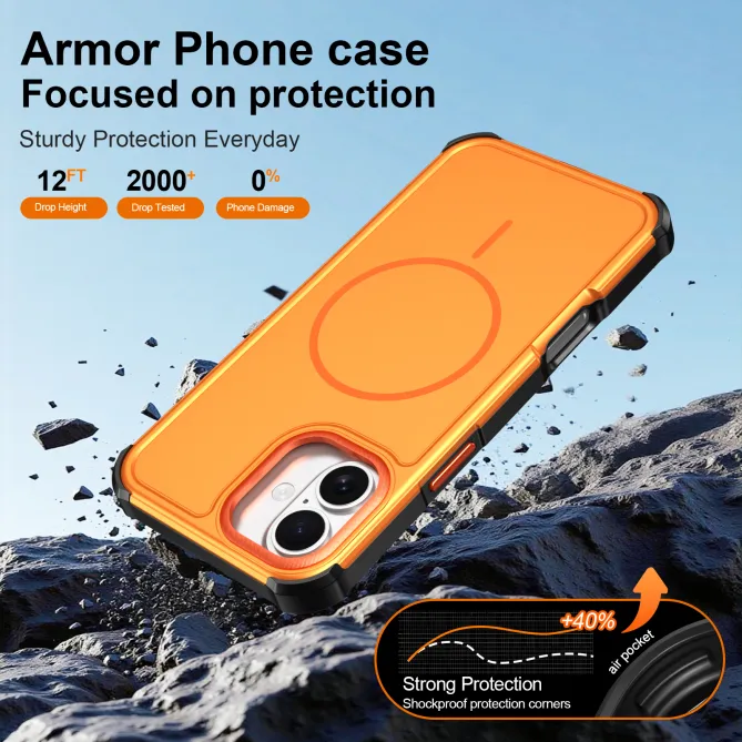 Coque iPhone 16 Plus magnétique triple couche coins renforcés