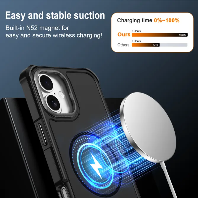 Coque iPhone 16 Plus magnétique triple couche coins renforcés