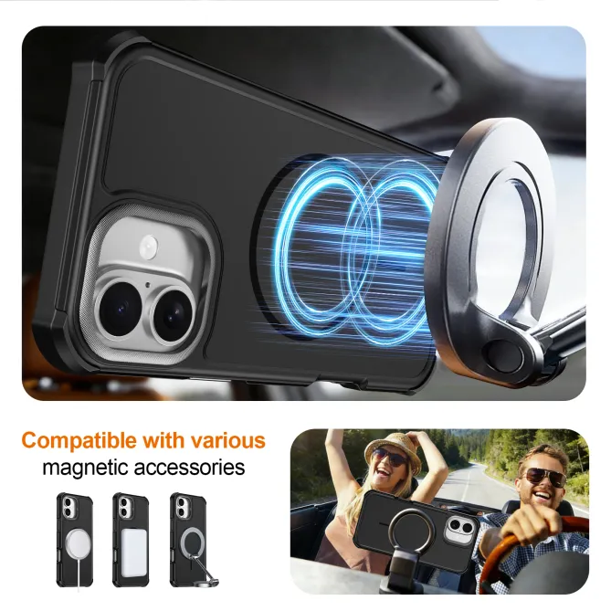 Coque iPhone 16 Plus magnétique triple couche coins renforcés