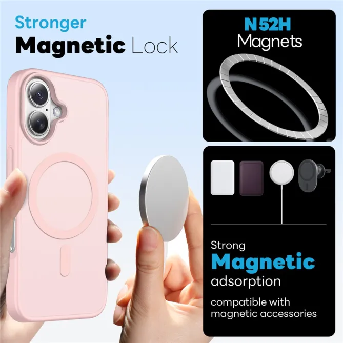 Coque iPhone 16 Plus magnétique mate dépoli pack 3 en 1 avec verre trempé et film objectifs