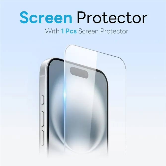 Coque iPhone 16 Plus magnétique mate compatible MagSafe avec verre trempé