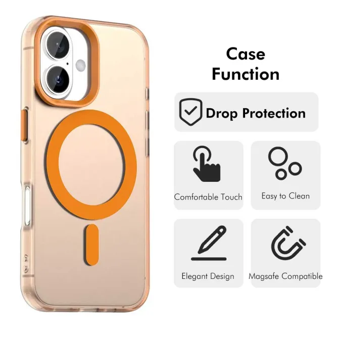 Coque iPhone 16 Plus transparente magnétique pack 3 en 1 avec verre trempé et protège-objectifs aluminium