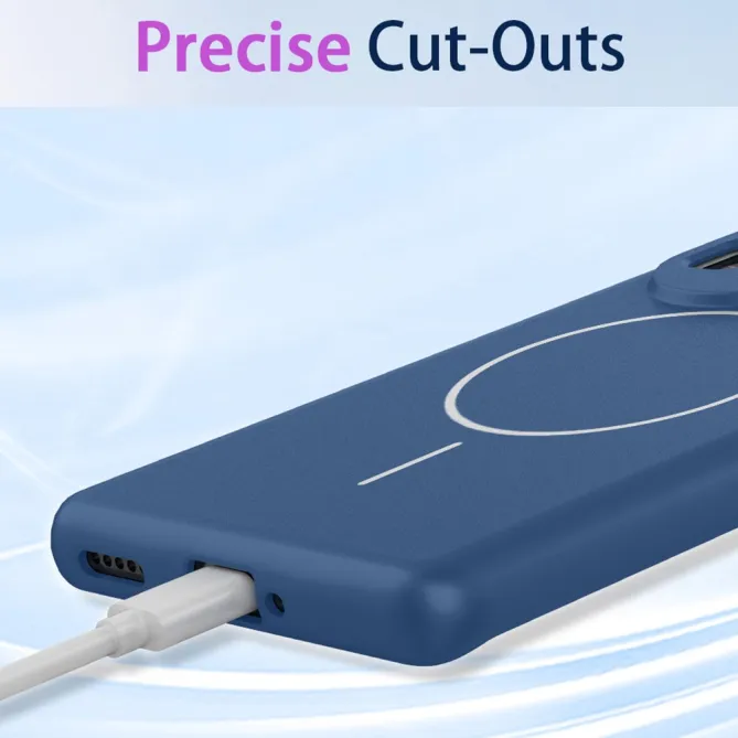 Coque iPhone 16 Plus silicone liquide magnétique compatible MagSafe