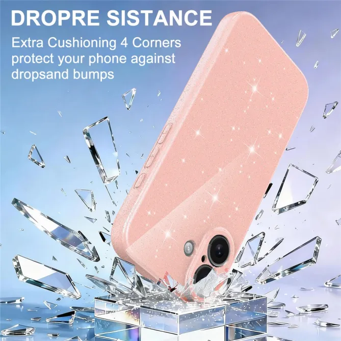 Coque iPhone 16 Plus paillettes magnétique avec dragonne