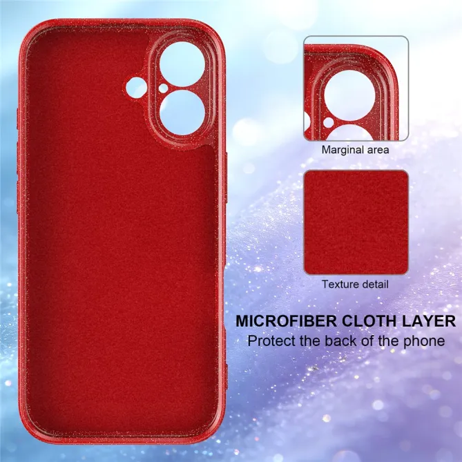 Coque iPhone 16 Plus paillettes magnétique avec dragonne