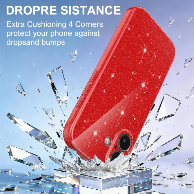 Coque iPhone 16 Plus paillettes magnétique avec dragonne