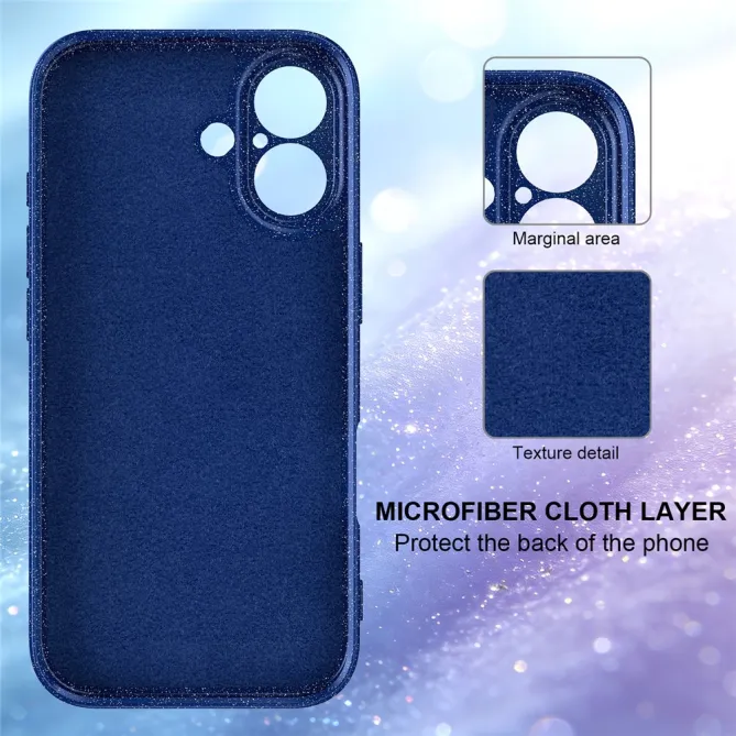 Coque iPhone 16 Plus paillettes magnétique avec dragonne