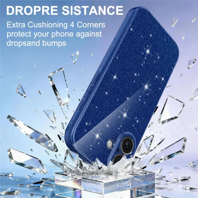 Coque iPhone 16 Plus paillettes magnétique avec dragonne