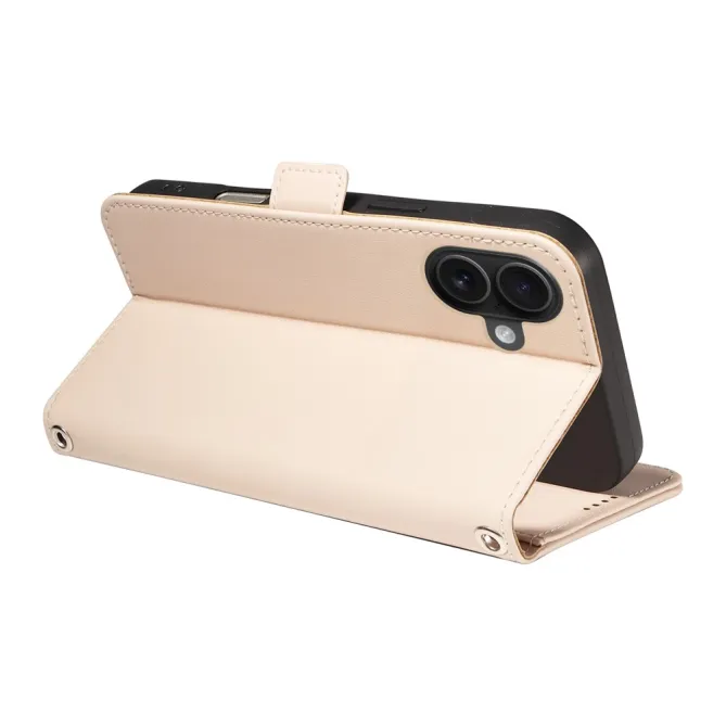 Housse iPhone 16 Plus matelassé losanges strass avec dragonne et bandoulière