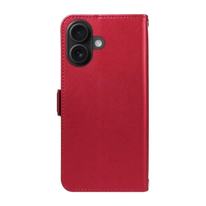 Housse iPhone 16 Plus matelassé losanges strass avec dragonne et bandoulière