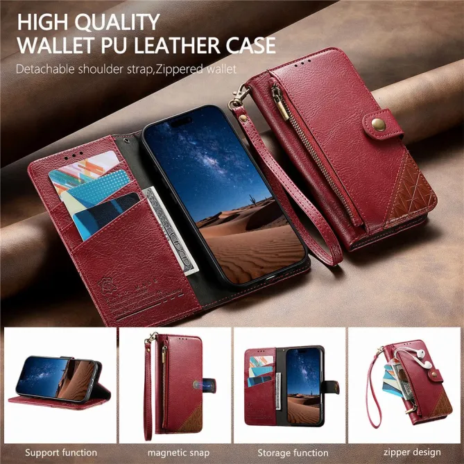 Housse Blackview Wave 7C simili cuir bicolore patchwork zippée