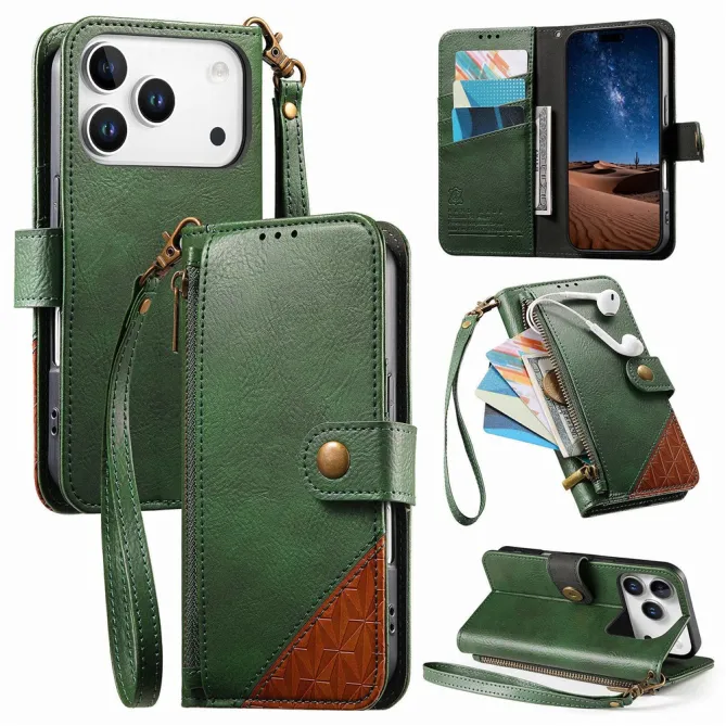 Housse Blackview Wave 7C simili cuir bicolore patchwork zippée