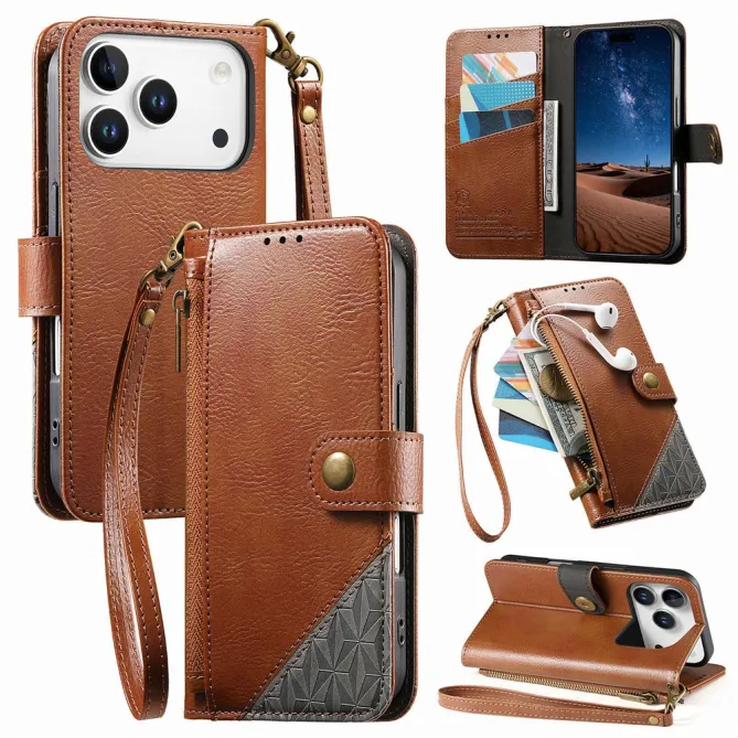 Housse Blackview Wave 7C simili cuir bicolore patchwork zippée