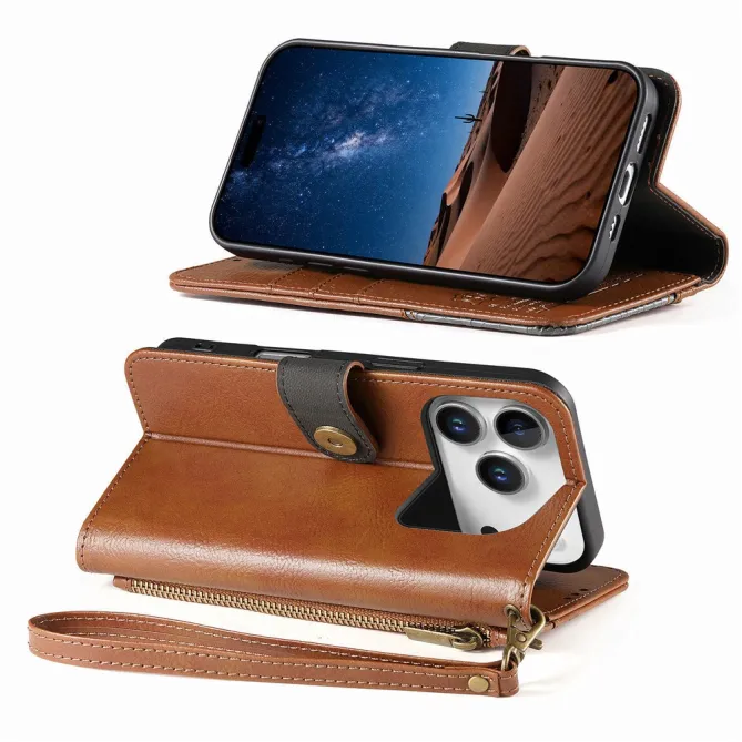 Housse Blackview Wave 7C simili cuir bicolore patchwork zippée