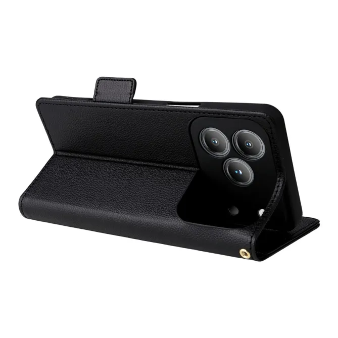 Housse Blackview Wave 7C Effet Cuir Lanière FOLKEN Litchi