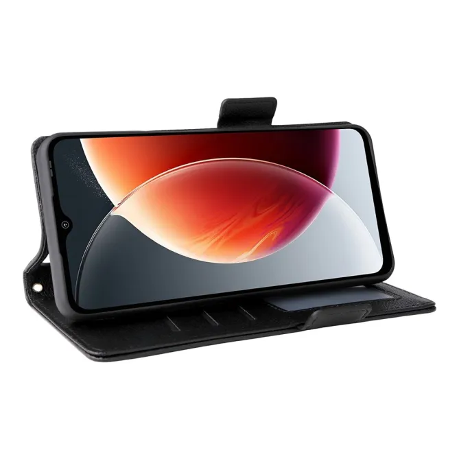 Housse Blackview Wave 7C Effet Cuir Lanière FOLKEN Litchi