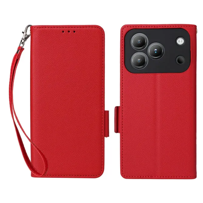 Housse Blackview Wave 7C Effet Cuir Lanière FOLKEN Litchi
