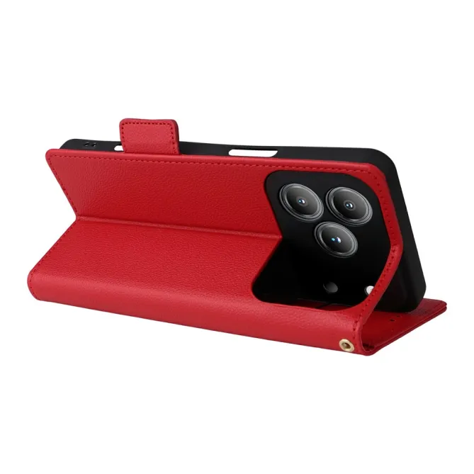 Housse Blackview Wave 7C Effet Cuir Lanière FOLKEN Litchi