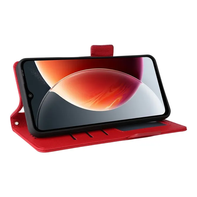 Housse Blackview Wave 7C Effet Cuir Lanière FOLKEN Litchi