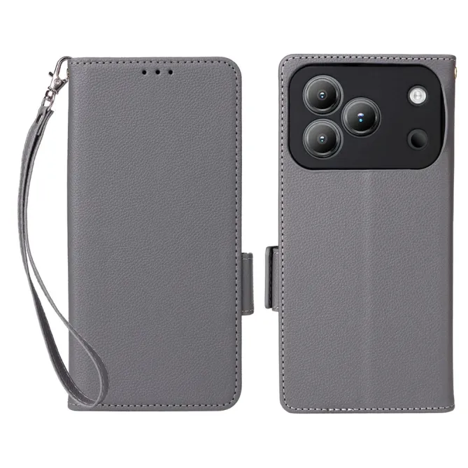 Housse Blackview Wave 7C Effet Cuir Lanière FOLKEN Litchi