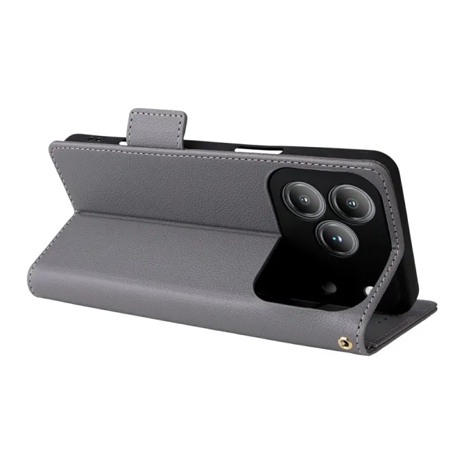 Housse Blackview Wave 7C Effet Cuir Lanière FOLKEN Litchi