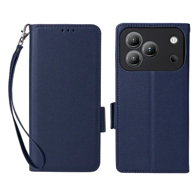 Housse Blackview Wave 7C Effet Cuir Lanière FOLKEN Litchi