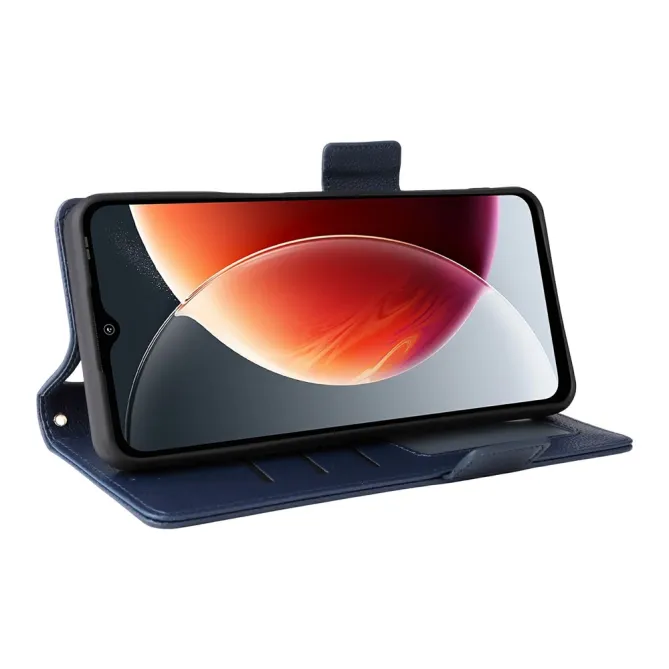 Housse Blackview Wave 7C Effet Cuir Lanière FOLKEN Litchi