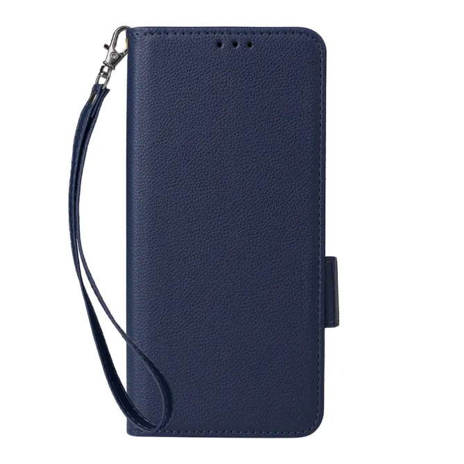 Housse Blackview Wave 7C Effet Cuir Lanière FOLKEN Litchi