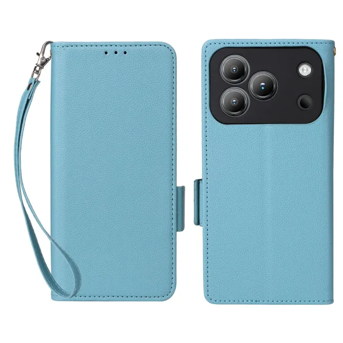 Housse Blackview Wave 7C Effet Cuir Lanière FOLKEN Litchi
