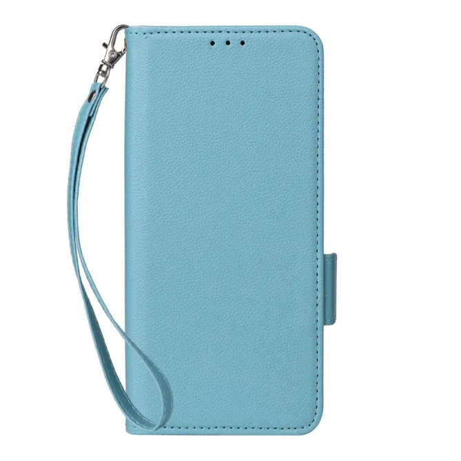 Housse Blackview Wave 7C Effet Cuir Lanière FOLKEN Litchi