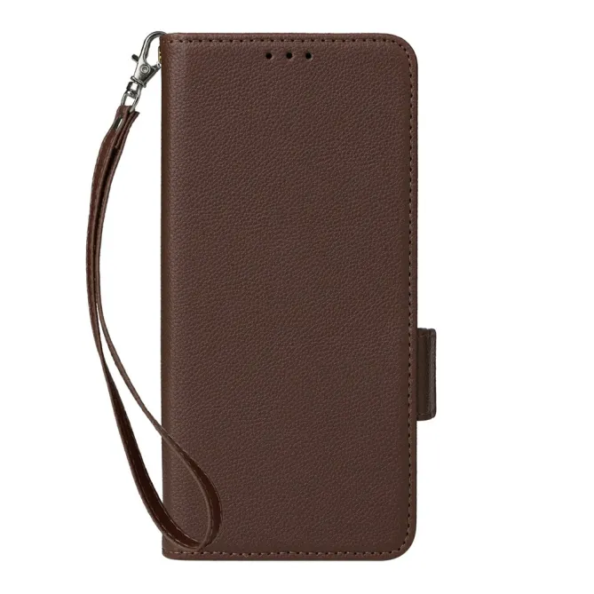 Housse Blackview Wave 7C Effet Cuir Lanière FOLKEN Litchi
