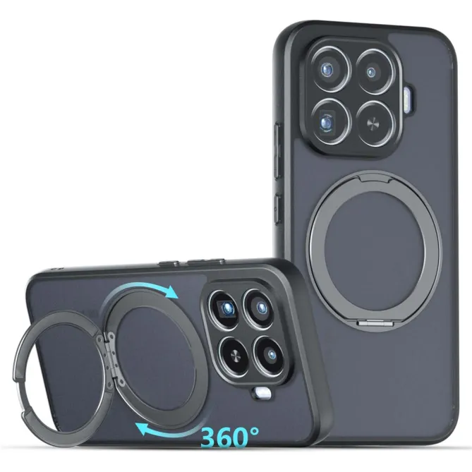 Coque Xiaomi 17T Pro Magnétique Ring Support Semi-Transparente