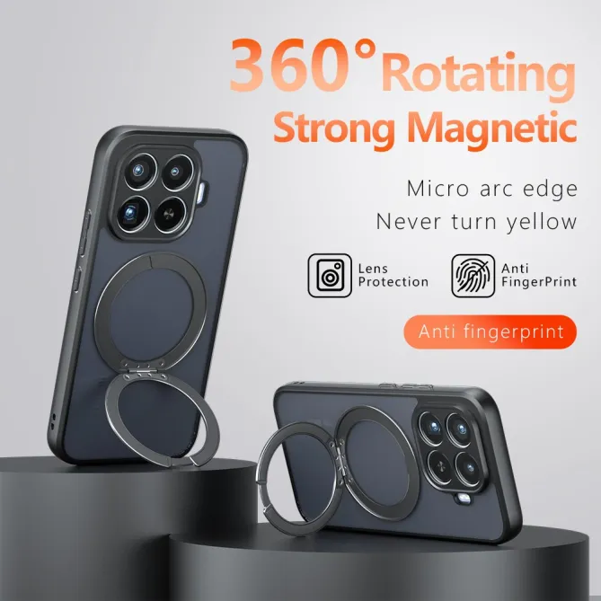 Coque Xiaomi 17T Pro Magnétique Ring Support Semi-Transparente